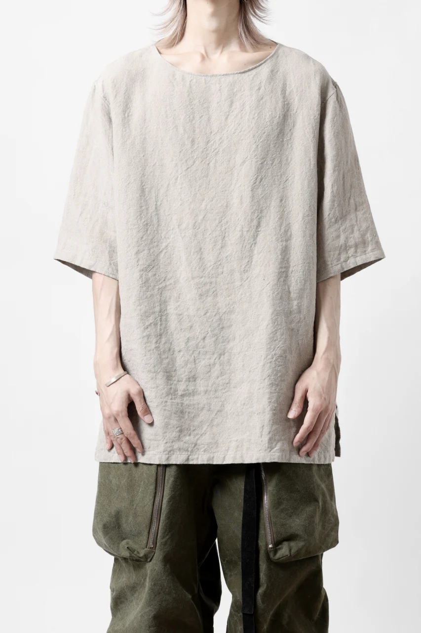 sus-sous sleeping shirts s/s / Belgium linen (NATURAL) - Image 3