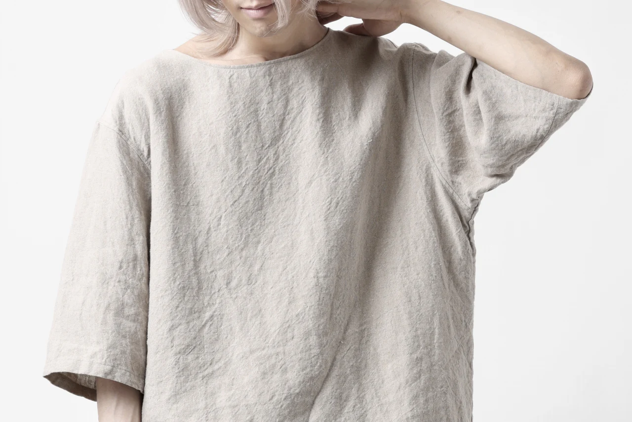 sus-sous sleeping shirts s/s / Belgium linen (NATURAL) - Image 30