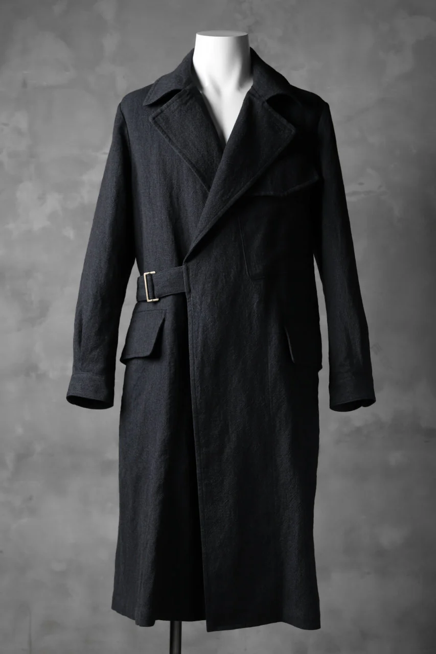 sus-sous storm coat / W50L50 3/2OX washer (CHARCOAL NAVY)