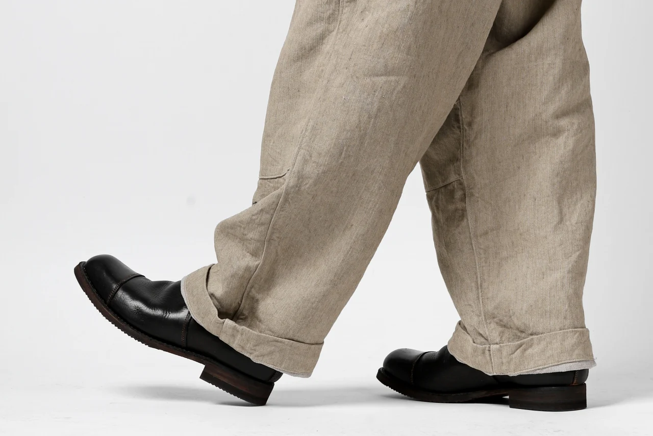 sus-sous trousers MK-1 / L100 herringbone washer (SAND BEIGE) - Image 36