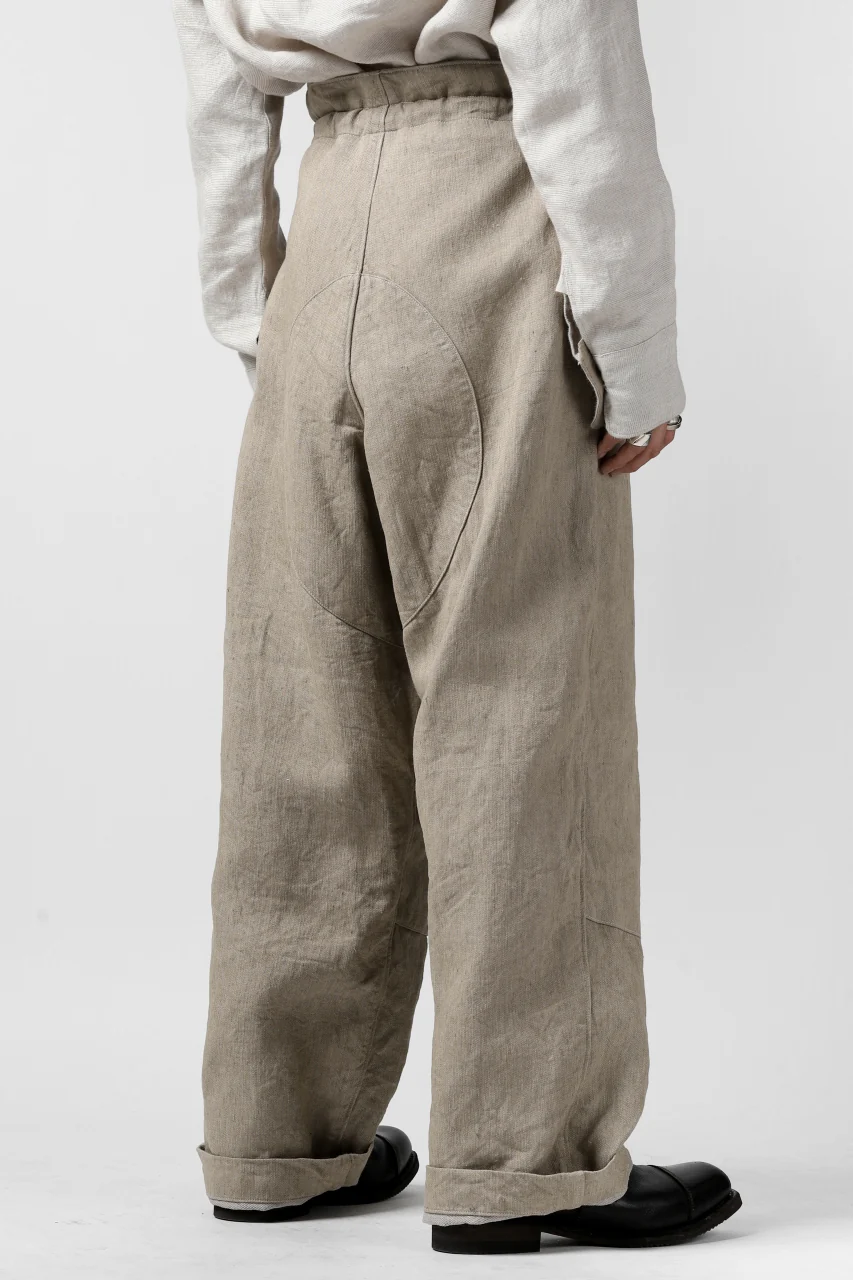 sus-sous trousers MK-1 / L100 herringbone washer (SAND BEIGE) - Image 5
