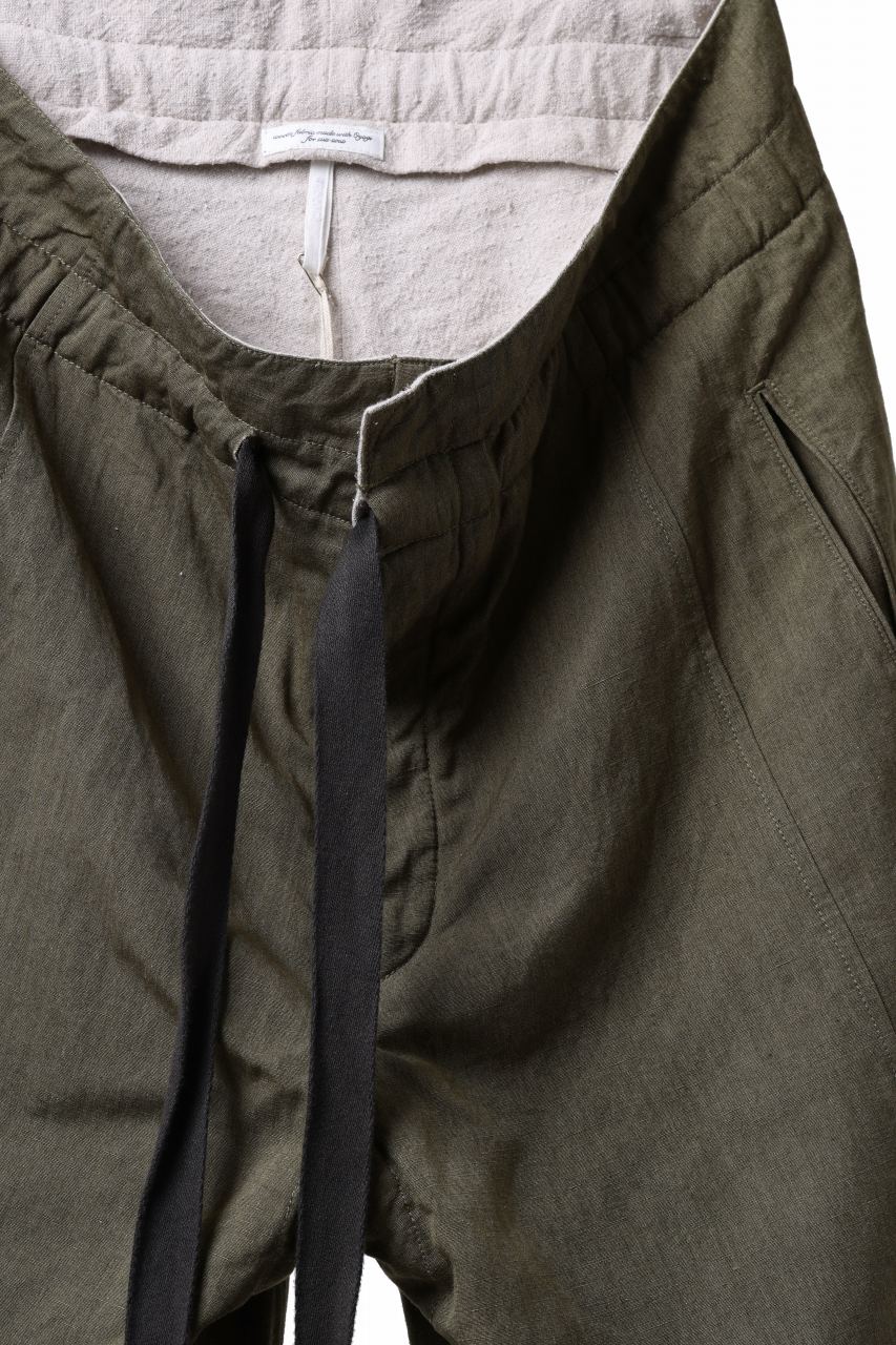 sus-sous trousers pierrot / C/L heavy poplin washer (OLIVE GREEN) - Image 6