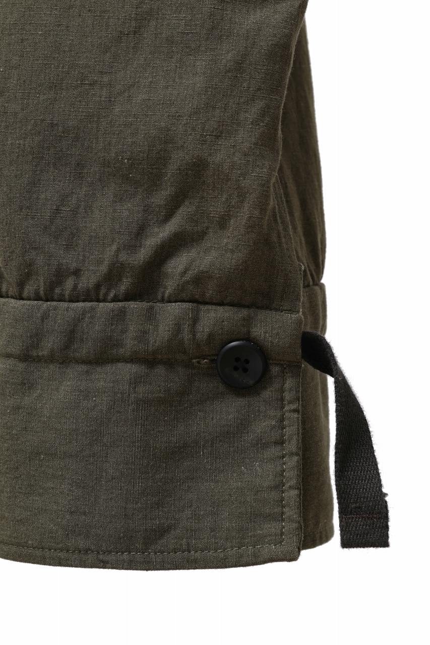 sus-sous trousers pierrot / C/L heavy poplin washer (OLIVE GREEN) - Image 8