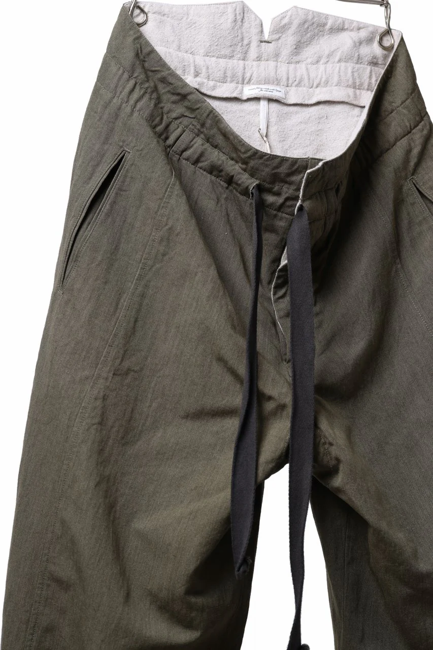 sus-sous trousers pierrot / C/L heavy poplin washer (OLIVE GREEN) - Image 9
