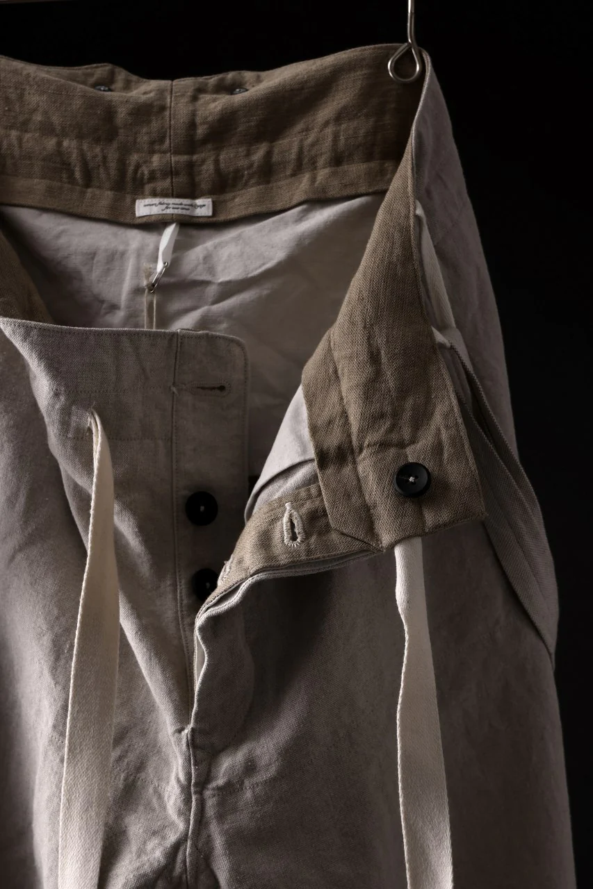 sus-sous trousers tanker / L100 heavy poplin washer (NATURAL) - Image 9