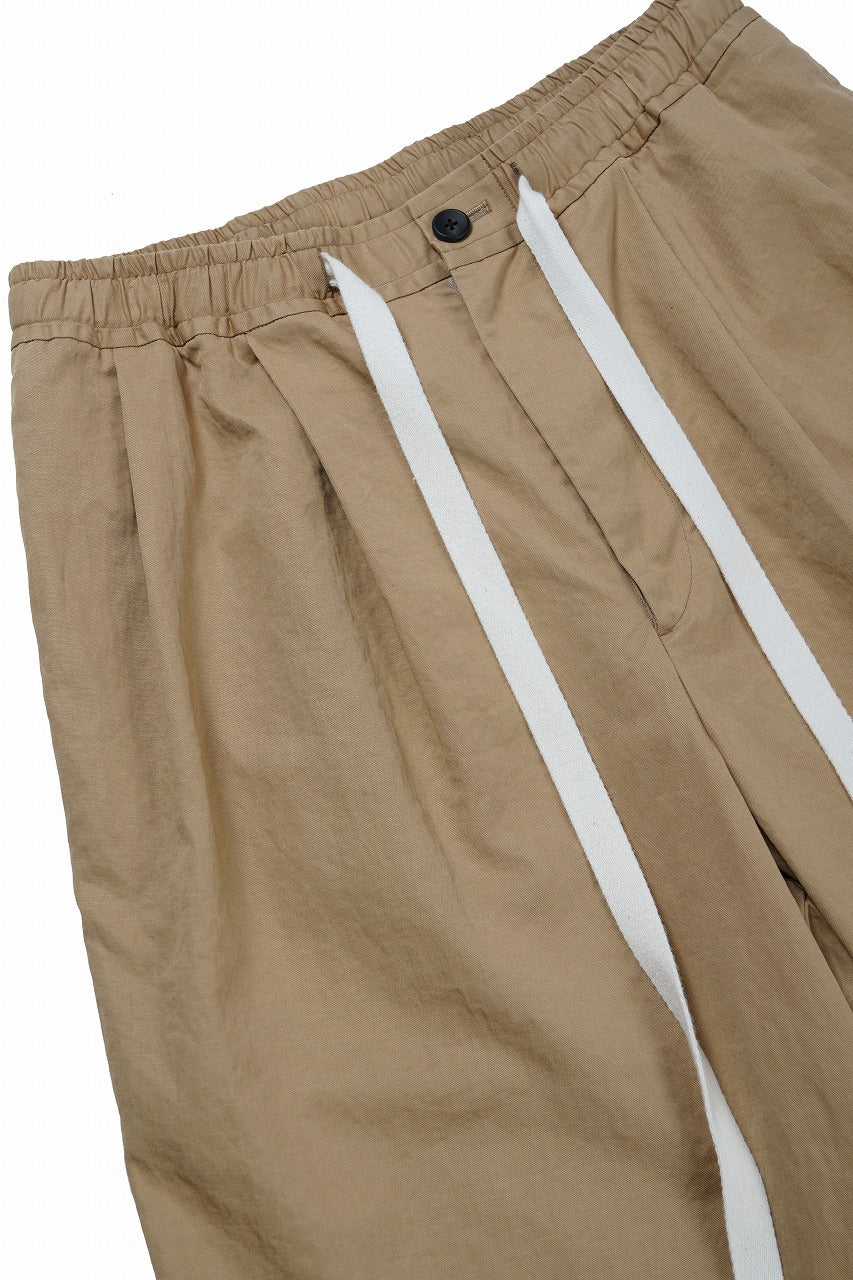 sus-sous wide shorts / cotton linen twill hard finish (BEIGE) - Image 6