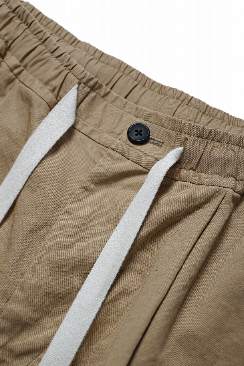 sus-sous wide shorts / cotton linen twill hard finish (BEIGE) - Image 7