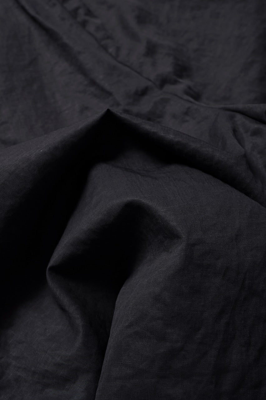sus-sous wide shorts / cotton linen twill hard finish (CHARCOAL) - Image 11