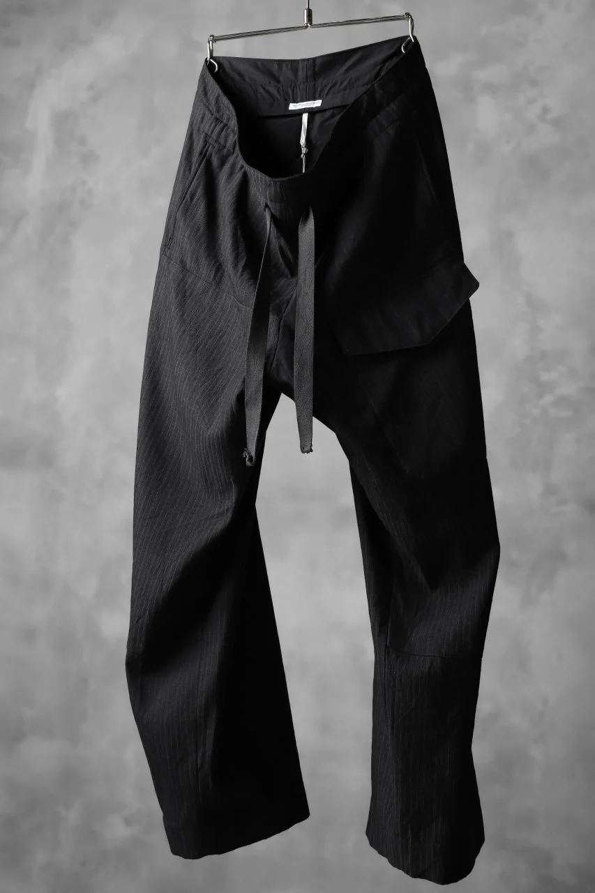 sus-sous wide trousers MK-1/ C55W45 Broken twill (CHARCOAL×STRIPE) - Image 2