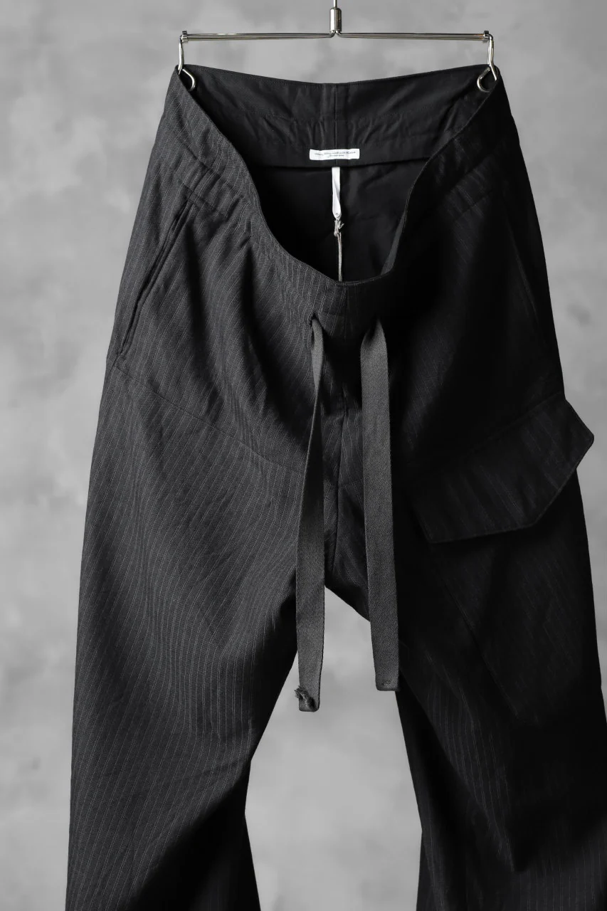 sus-sous wide trousers MK-1/ C55W45 Broken twill (CHARCOAL×STRIPE) - Image 4