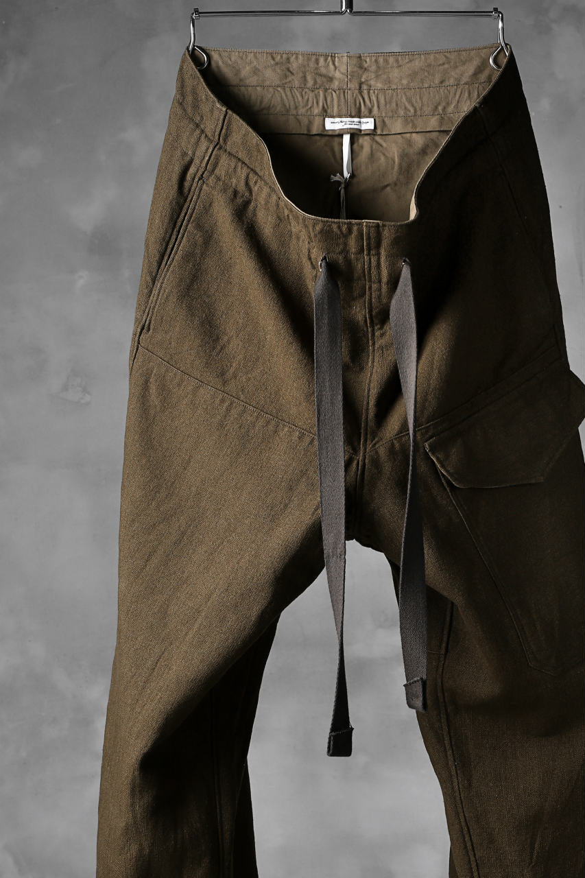 sus-sous wide trousers MK-1 / C60L40 4/1 cloth (BROWN KHAKI) - Image 4