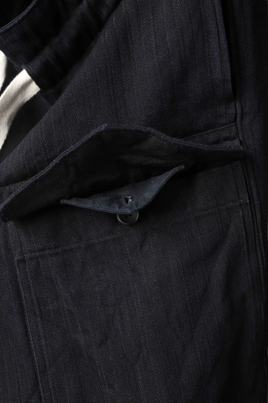 sus-sous wide trousers MK-1 / C65L35 stripe twill (INDIGO CHARCOAL) - Image 10
