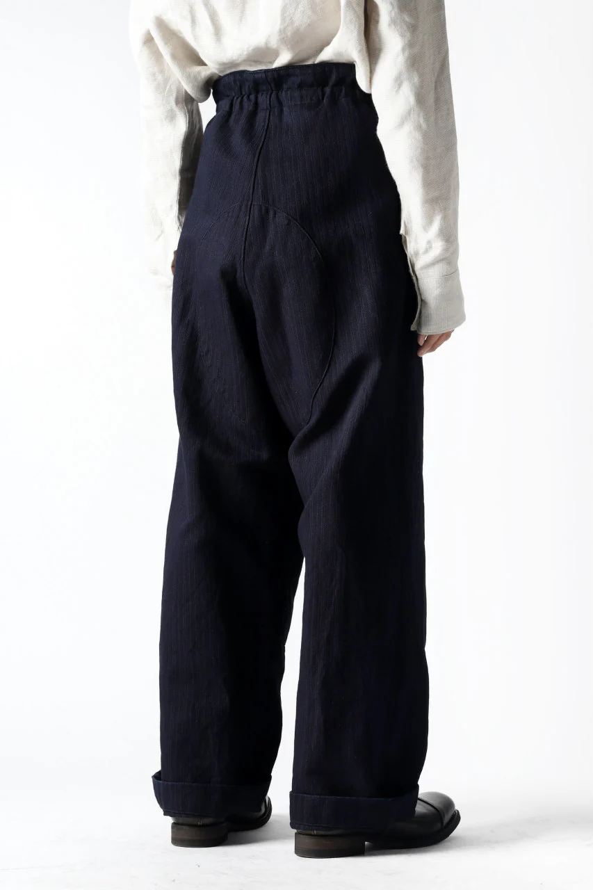 sus-sous wide trousers MK-1 / C65L35 stripe twill (INDIGO CHARCOAL) - Image 24