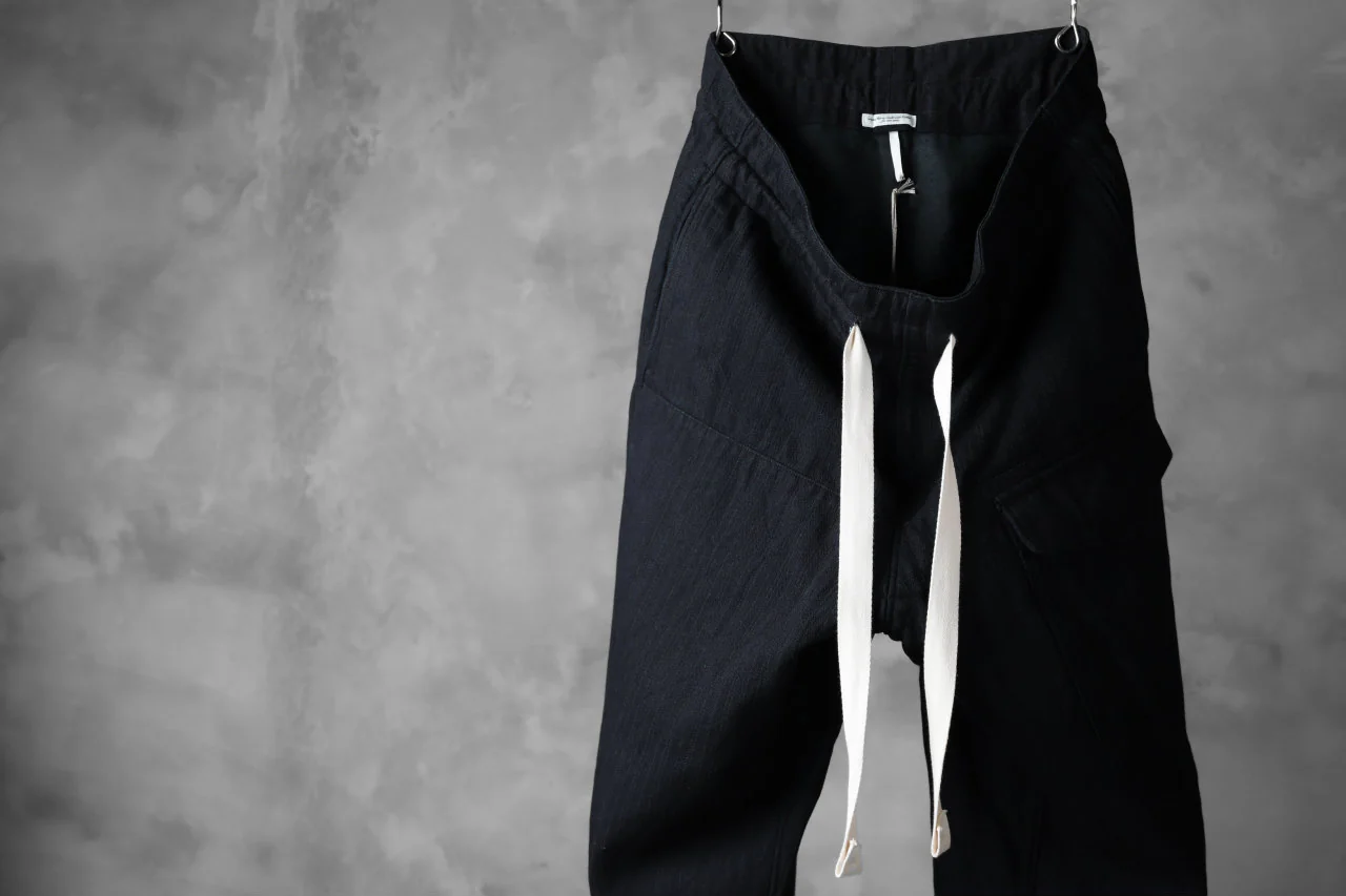 sus-sous wide trousers MK-1 / C65L35 stripe twill (INDIGO CHARCOAL) - Image 29