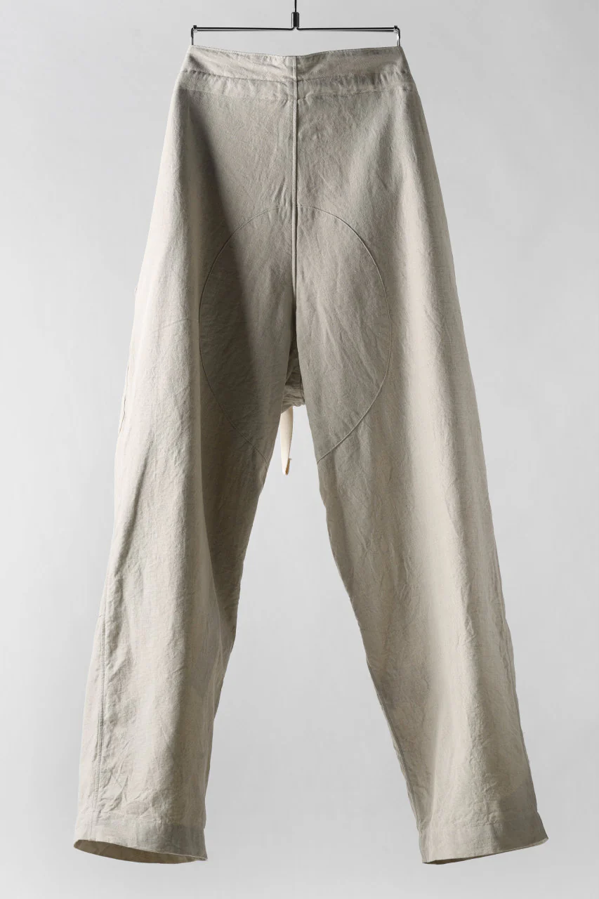 sus-sous wide trousers MK-1 (L65/C22/S13 cloth washer / NATURAL) - Image 3