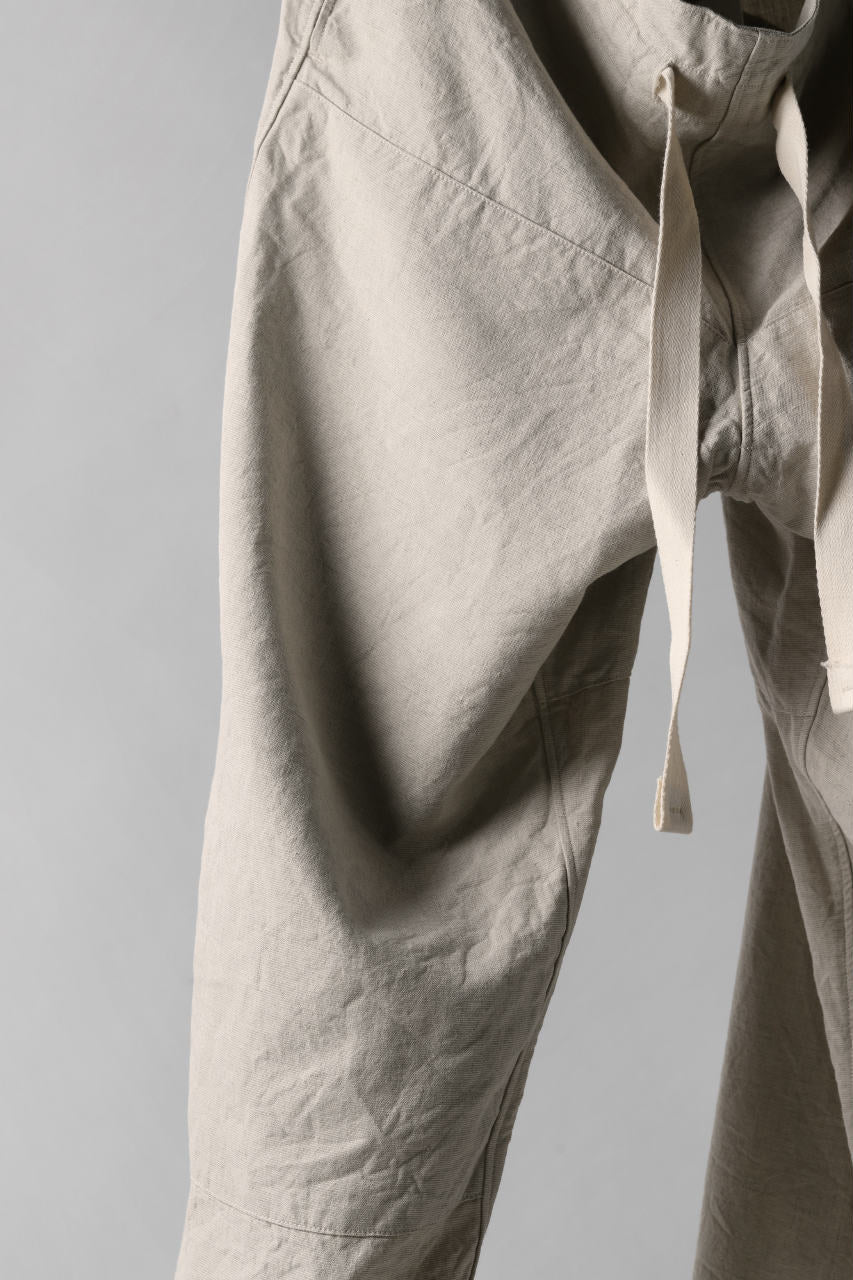 sus-sous wide trousers MK-1 (L65/C22/S13 cloth washer / NATURAL) - Image 6