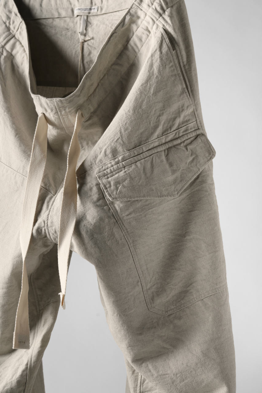 sus-sous wide trousers MK-1 (L65/C22/S13 cloth washer / NATURAL) - Image 9