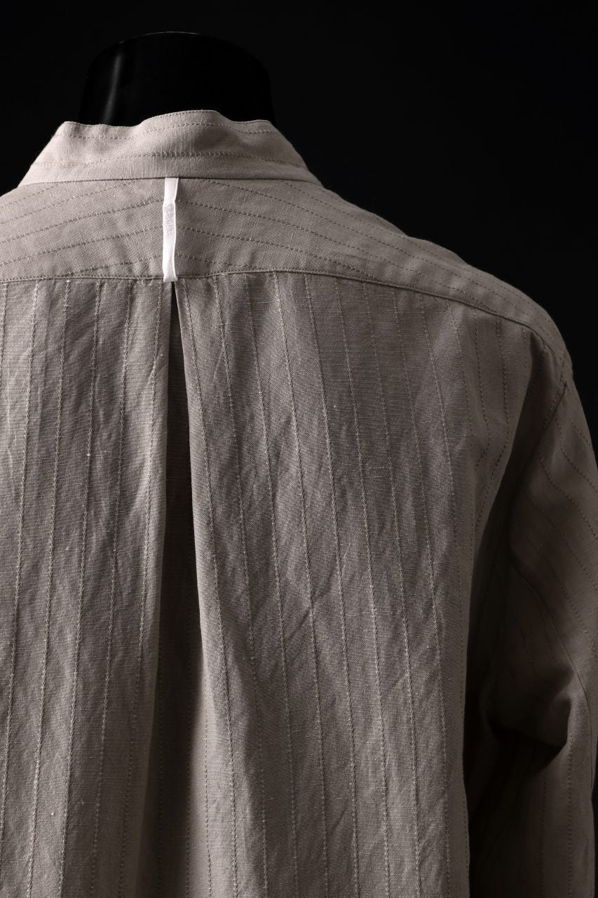 sus-sous working shirt / C53L47 dobby stripe washer (SILVER GRAY) - Image 11