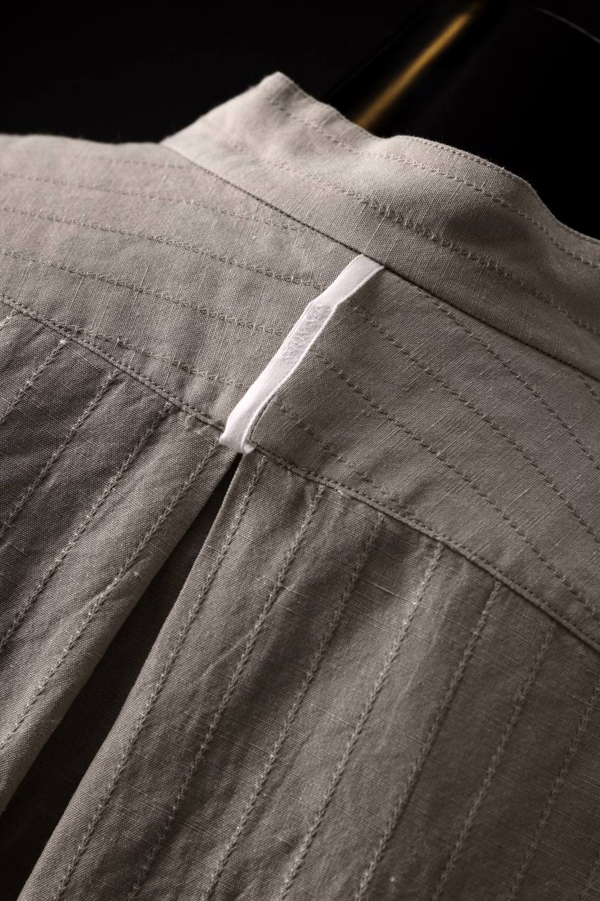 sus-sous working shirt / C53L47 dobby stripe washer (SILVER GRAY) - Image 12