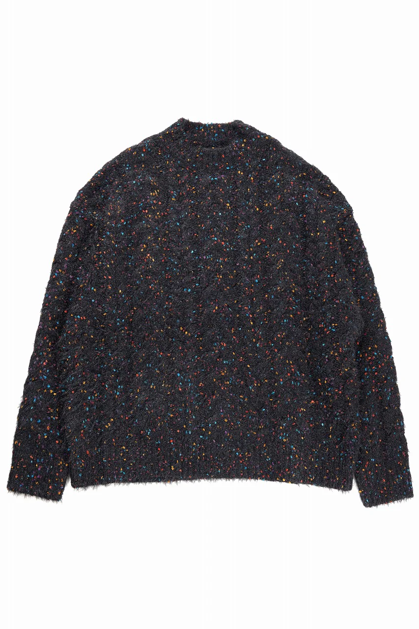 TARO HORIUCHI / th products Color Nep Mole Knit Pullover (black)