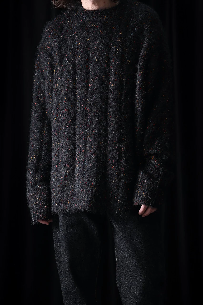 TARO HORIUCHI / th products Color Nep Mole Knit Pullover (black) - Image 13