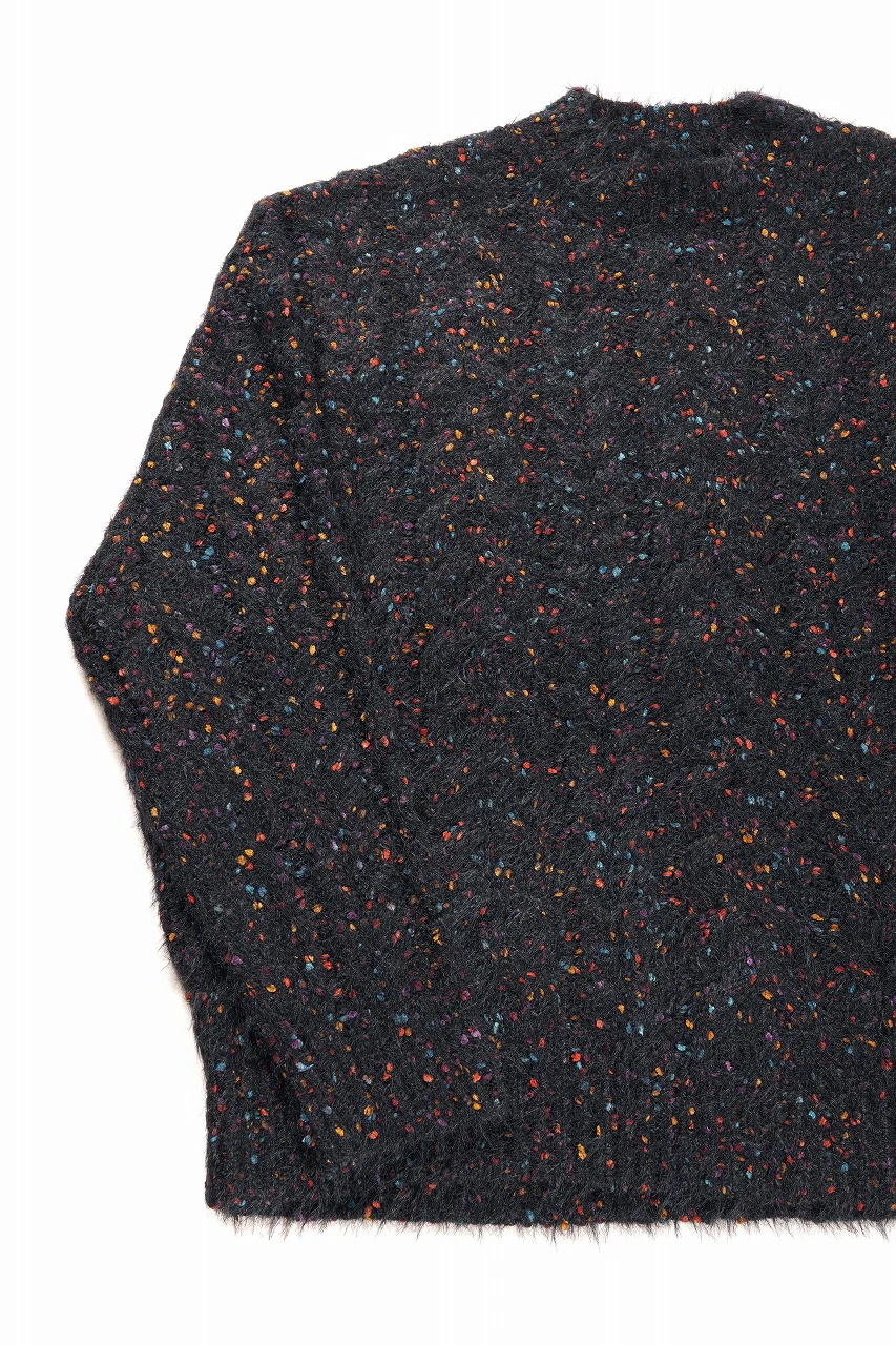 TARO HORIUCHI / th products Color Nep Mole Knit Pullover (black) - Image 6