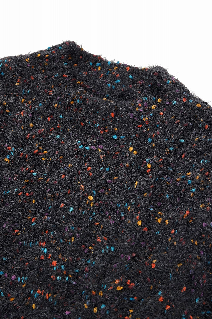 TARO HORIUCHI / th products Color Nep Mole Knit Pullover (black) - Image 8