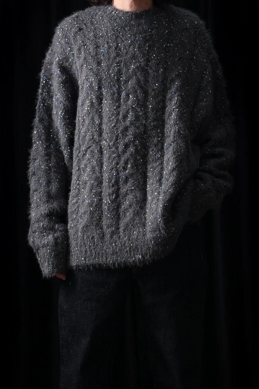 TARO HORIUCHI / th products Color Nep Mole Knit Pullover (gray) - Image 13