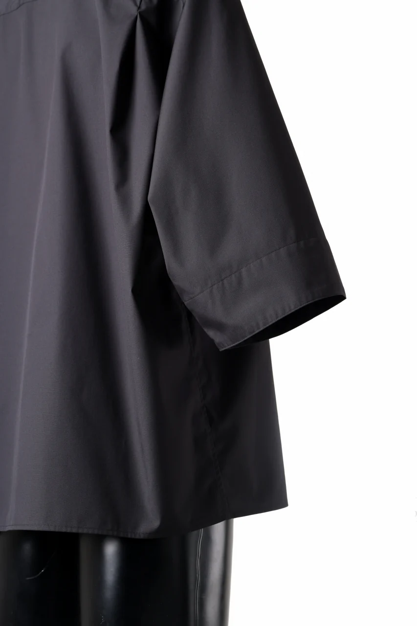 TARO HORIUCHI / th products "EDWARD" Big Sleeve S/S Shirt / esteneige broad cloth (black) - Image 10