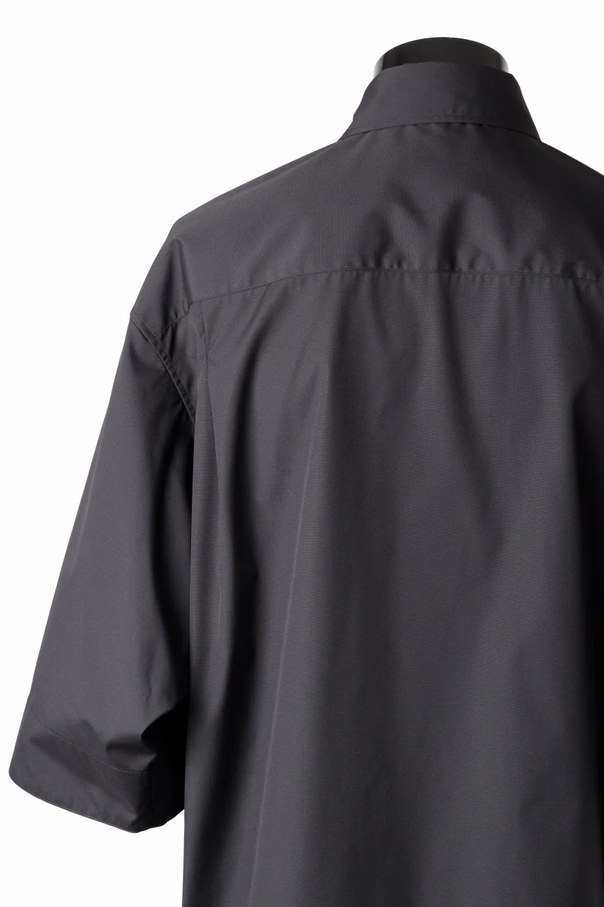 TARO HORIUCHI / th products "EDWARD" Big Sleeve S/S Shirt / esteneige broad cloth (black) - Image 9