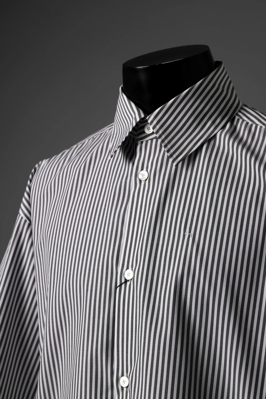 TARO HORIUCHI / th products "EDWARD" Big Sleeve S/S Shirt / esteneige broad cloth (stripe) - Image 17
