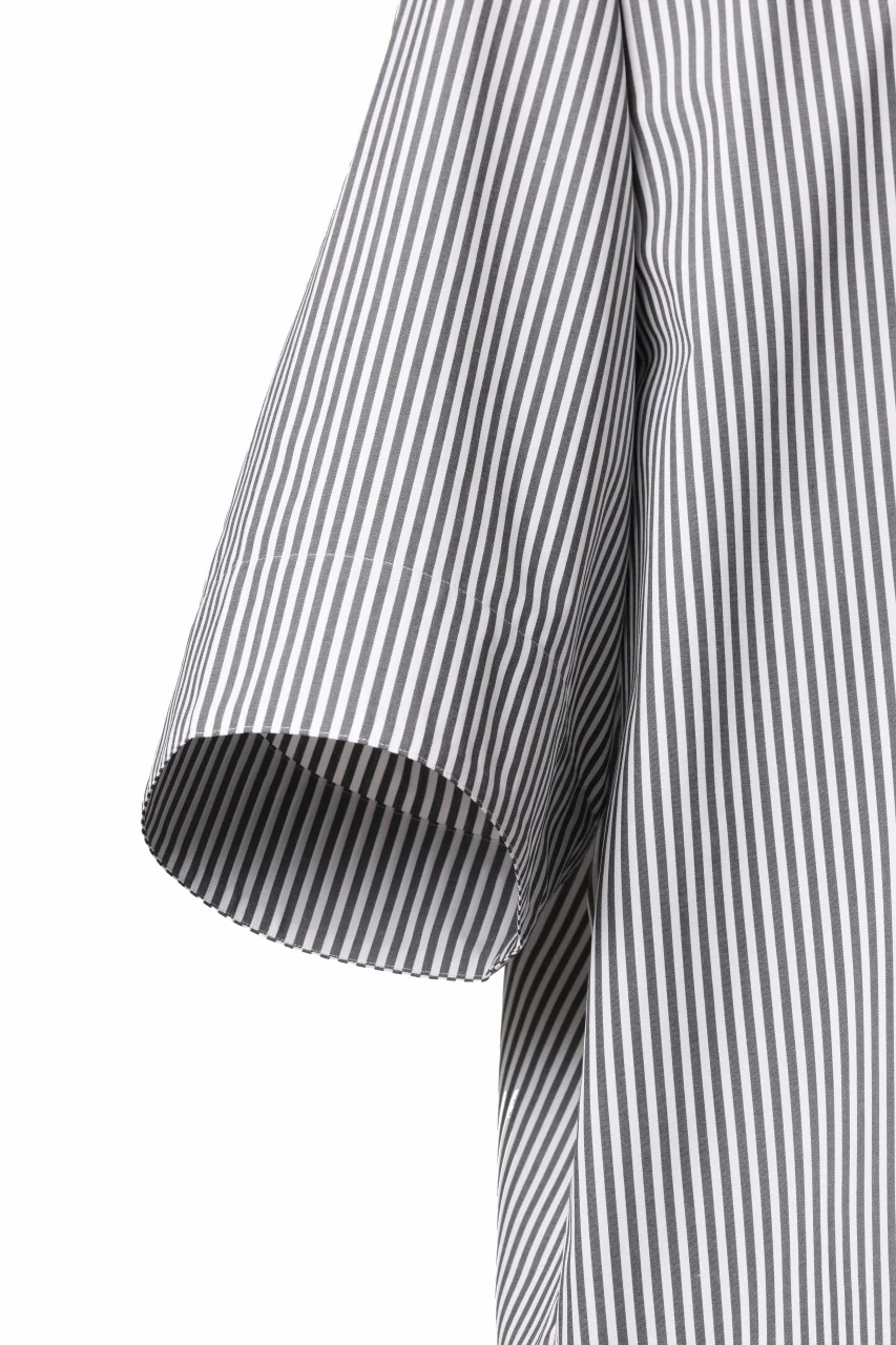 TARO HORIUCHI / th products "EDWARD" Big Sleeve S/S Shirt / esteneige broad cloth (stripe) - Image 8
