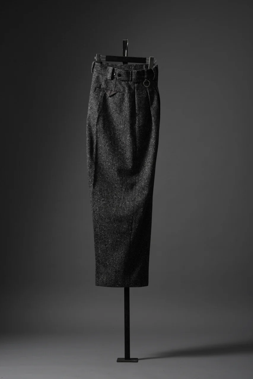 TARO HORIUCHI / th products Extra Volumed Tapered Trousers / Bishu Nep Tweed (grey) - Image 22