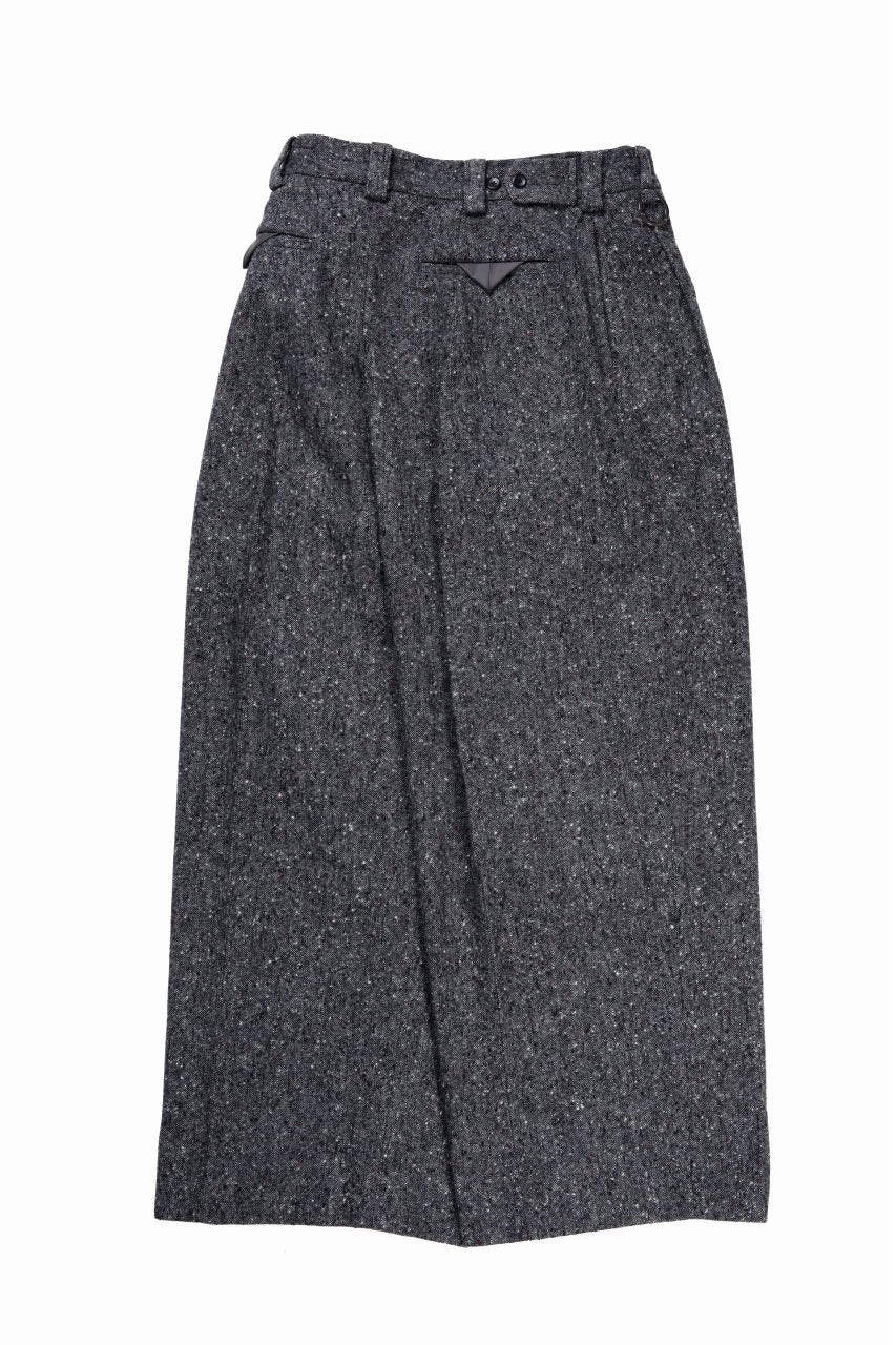 TARO HORIUCHI / th products Extra Volumed Tapered Trousers / Bishu Nep Tweed (grey) - Image 5