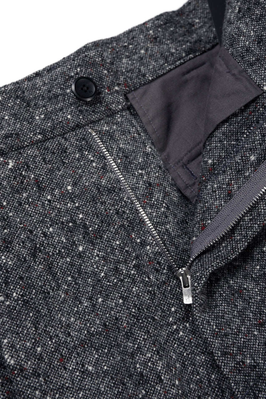 TARO HORIUCHI / th products Extra Volumed Tapered Trousers / Bishu Nep Tweed (grey) - Image 8