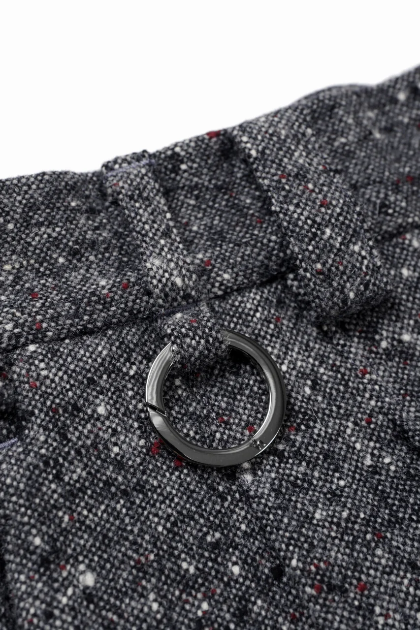 TARO HORIUCHI / th products Extra Volumed Tapered Trousers / Bishu Nep Tweed (grey) - Image 9