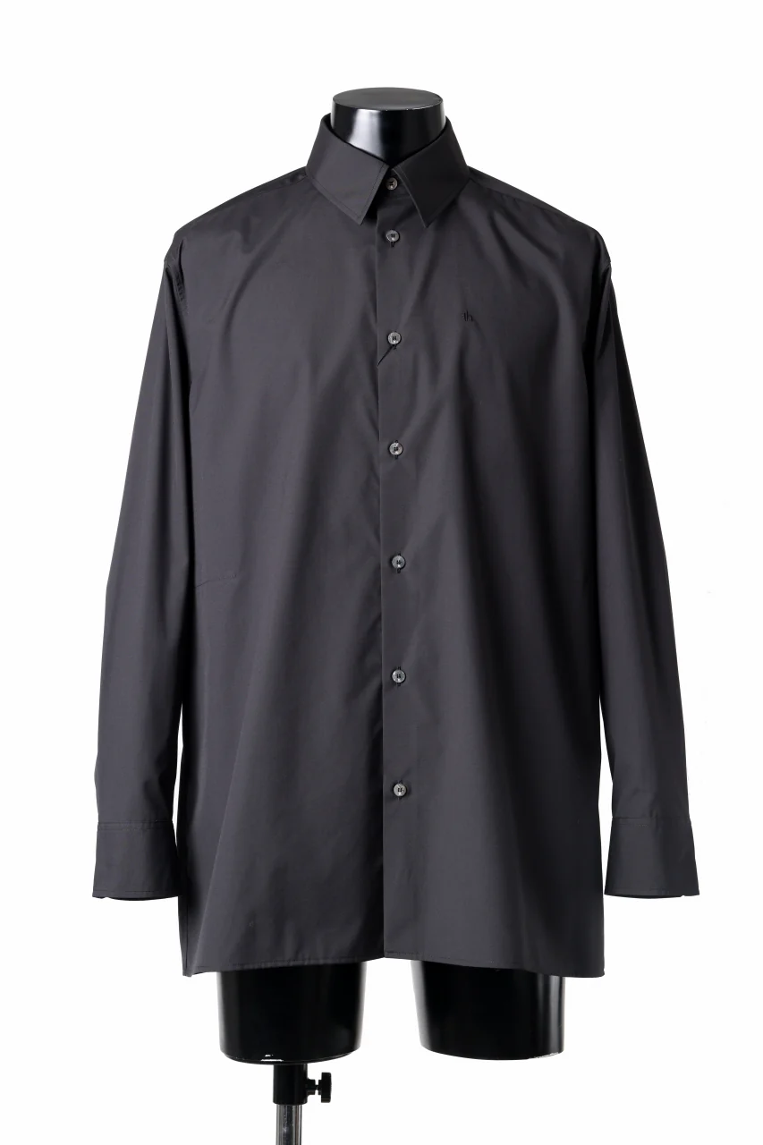 TARO HORIUCHI / th products "ROMAN" Midsize Shirt / esteneige broad cloth (black)