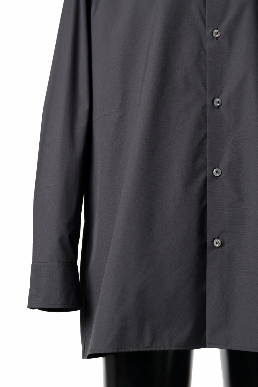 TARO HORIUCHI / th products "ROMAN" Midsize Shirt / esteneige broad cloth (black) - Image 10