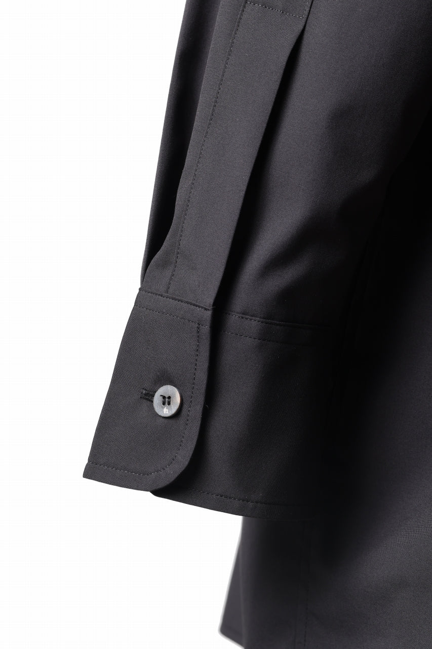 TARO HORIUCHI / th products "ROMAN" Midsize Shirt / esteneige broad cloth (black) - Image 12