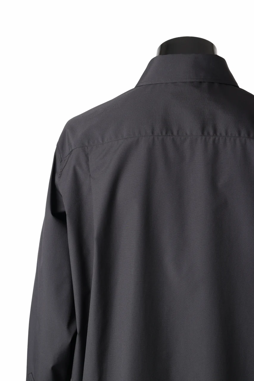 TARO HORIUCHI / th products "ROMAN" Midsize Shirt / esteneige broad cloth (black) - Image 14