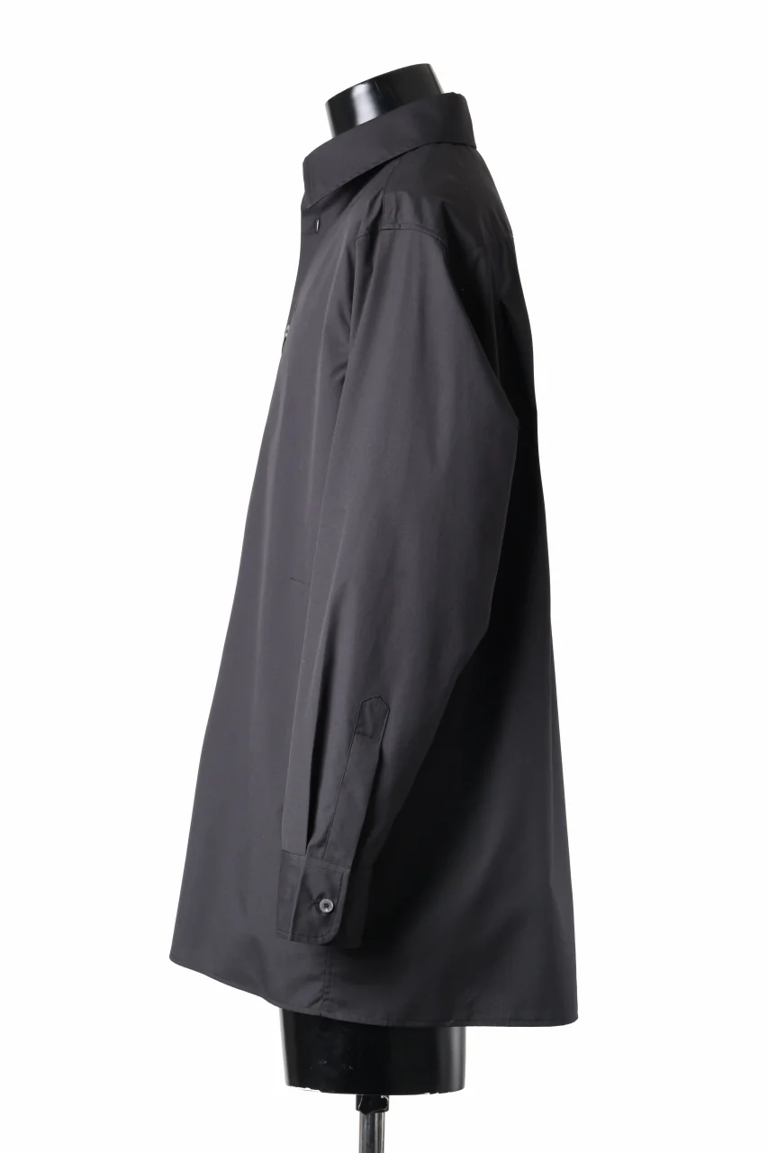 TARO HORIUCHI / th products "ROMAN" Midsize Shirt / esteneige broad cloth (black) - Image 4