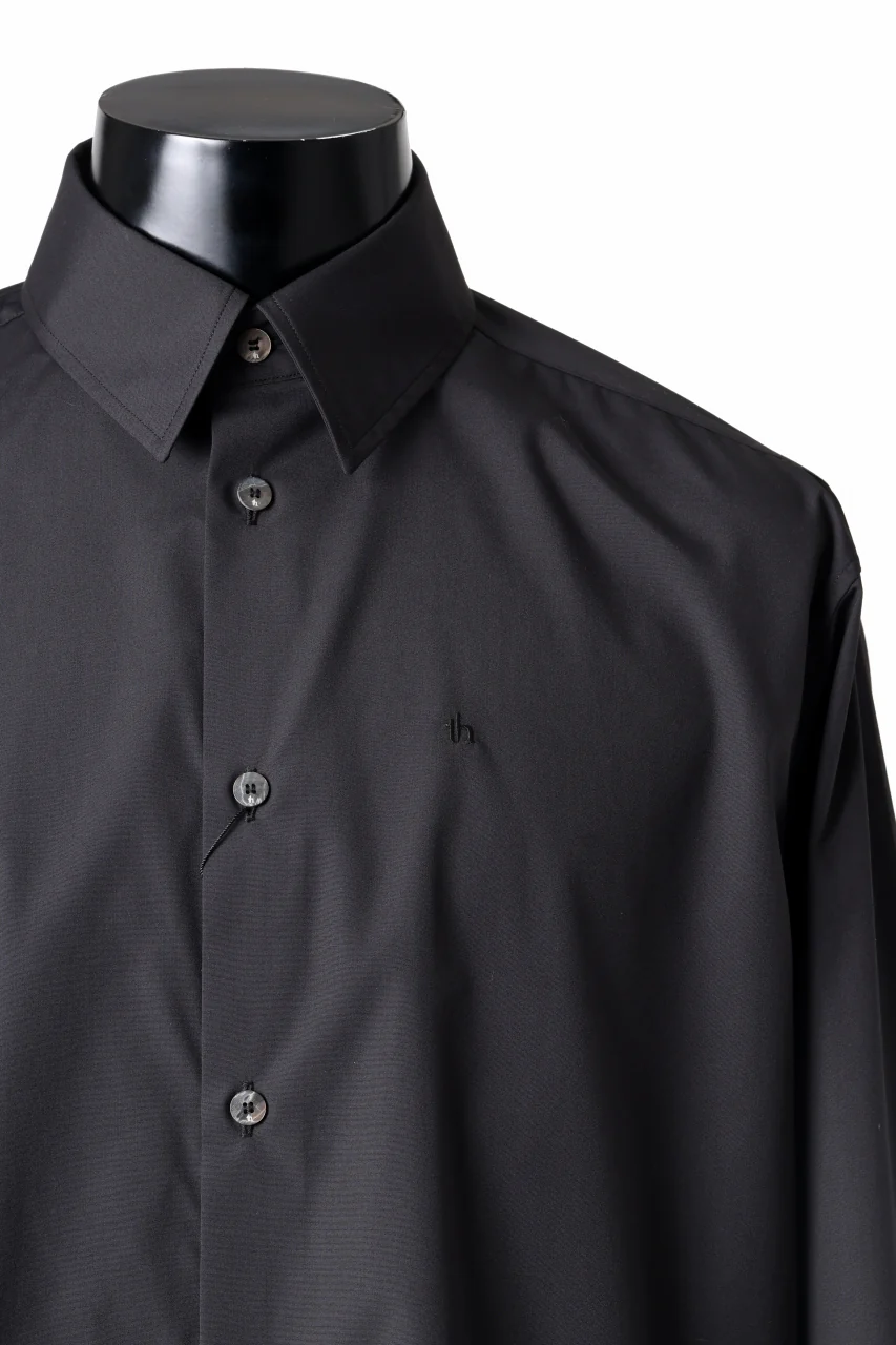 TARO HORIUCHI / th products "ROMAN" Midsize Shirt / esteneige broad cloth (black) - Image 6