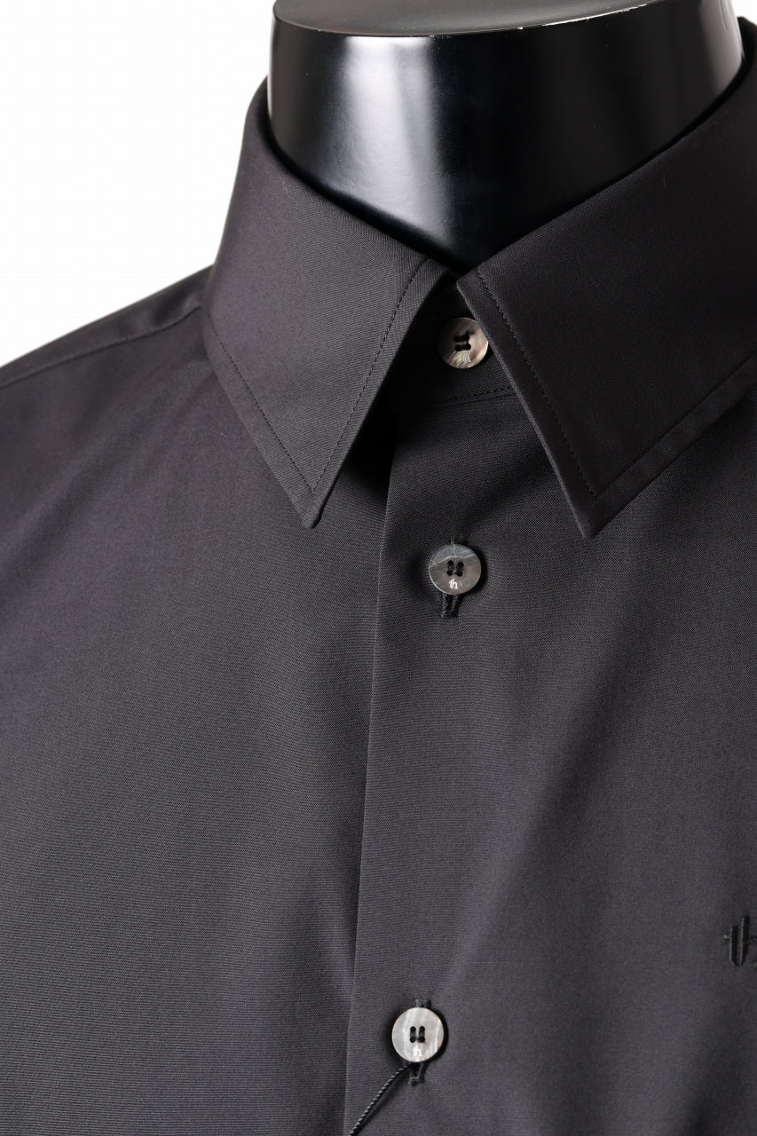 TARO HORIUCHI / th products "ROMAN" Midsize Shirt / esteneige broad cloth (black) - Image 7