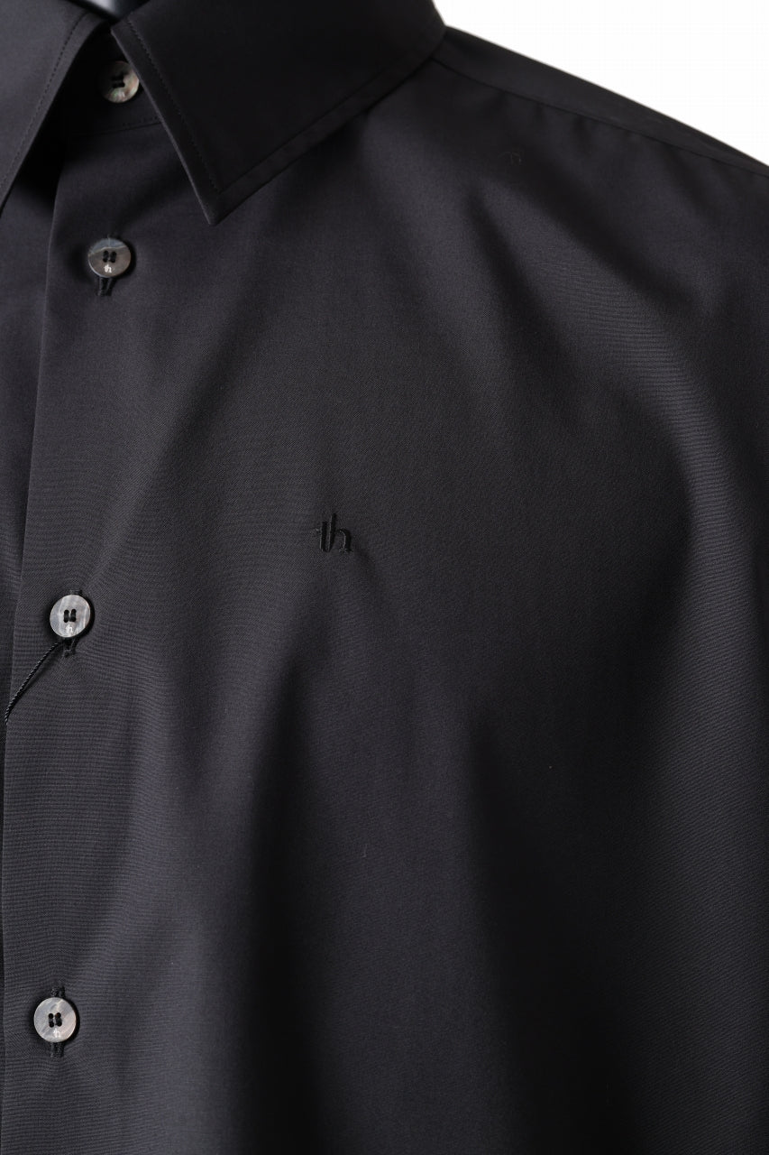 TARO HORIUCHI / th products "ROMAN" Midsize Shirt / esteneige broad cloth (black) - Image 9