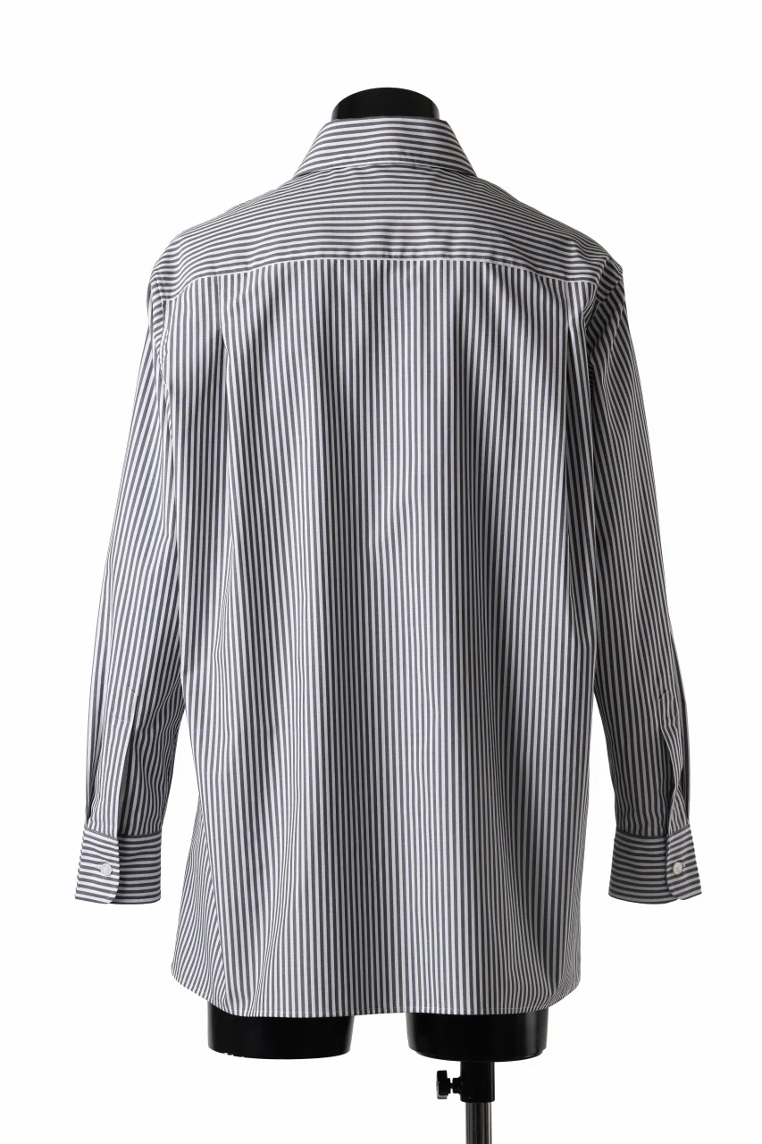 TARO HORIUCHI / th products "ROMAN" Midsize Shirt / esteneige broad cloth (stripe) - Image 5