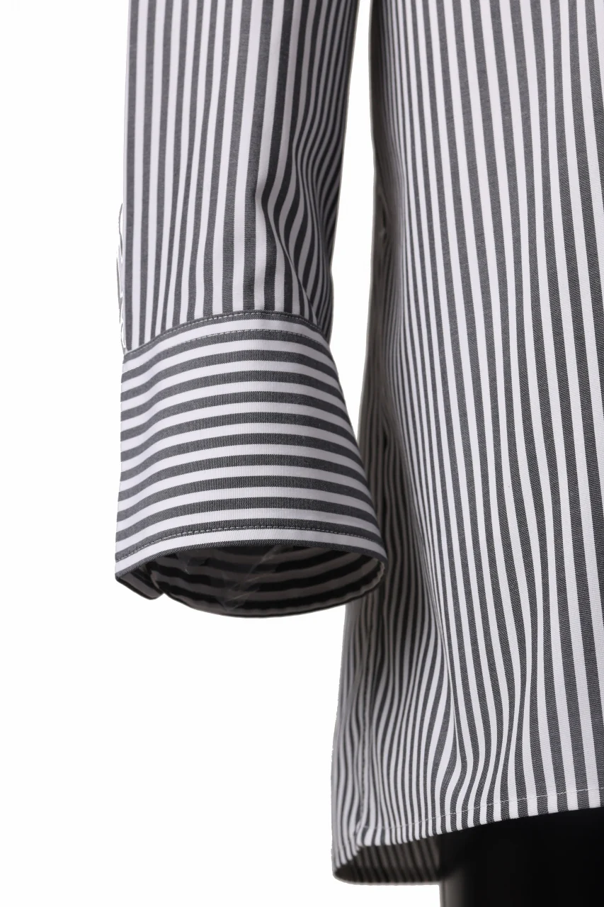 TARO HORIUCHI / th products "ROMAN" Midsize Shirt / esteneige broad cloth (stripe) - Image 8