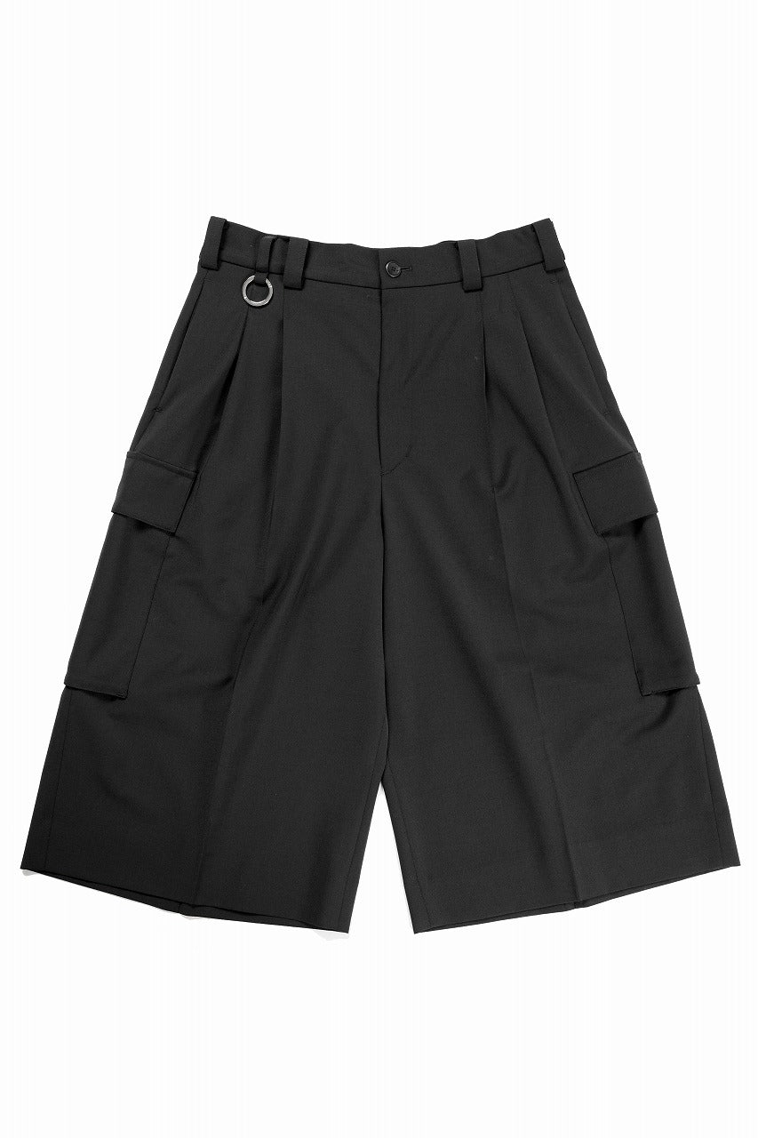 TARO HORIUCHI / th products Wide Cargo Shorts / 2Way Stretch W/P Tropical (black) - Image 3