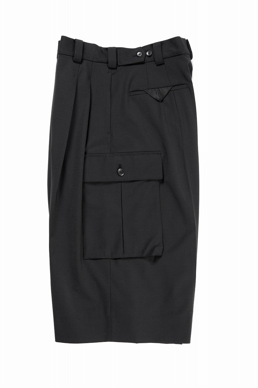 TARO HORIUCHI / th products Wide Cargo Shorts / 2Way Stretch W/P Tropical (black) - Image 5