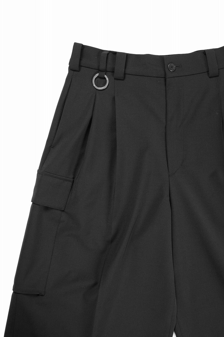 TARO HORIUCHI / th products Wide Cargo Shorts / 2Way Stretch W/P Tropical (black) - Image 6