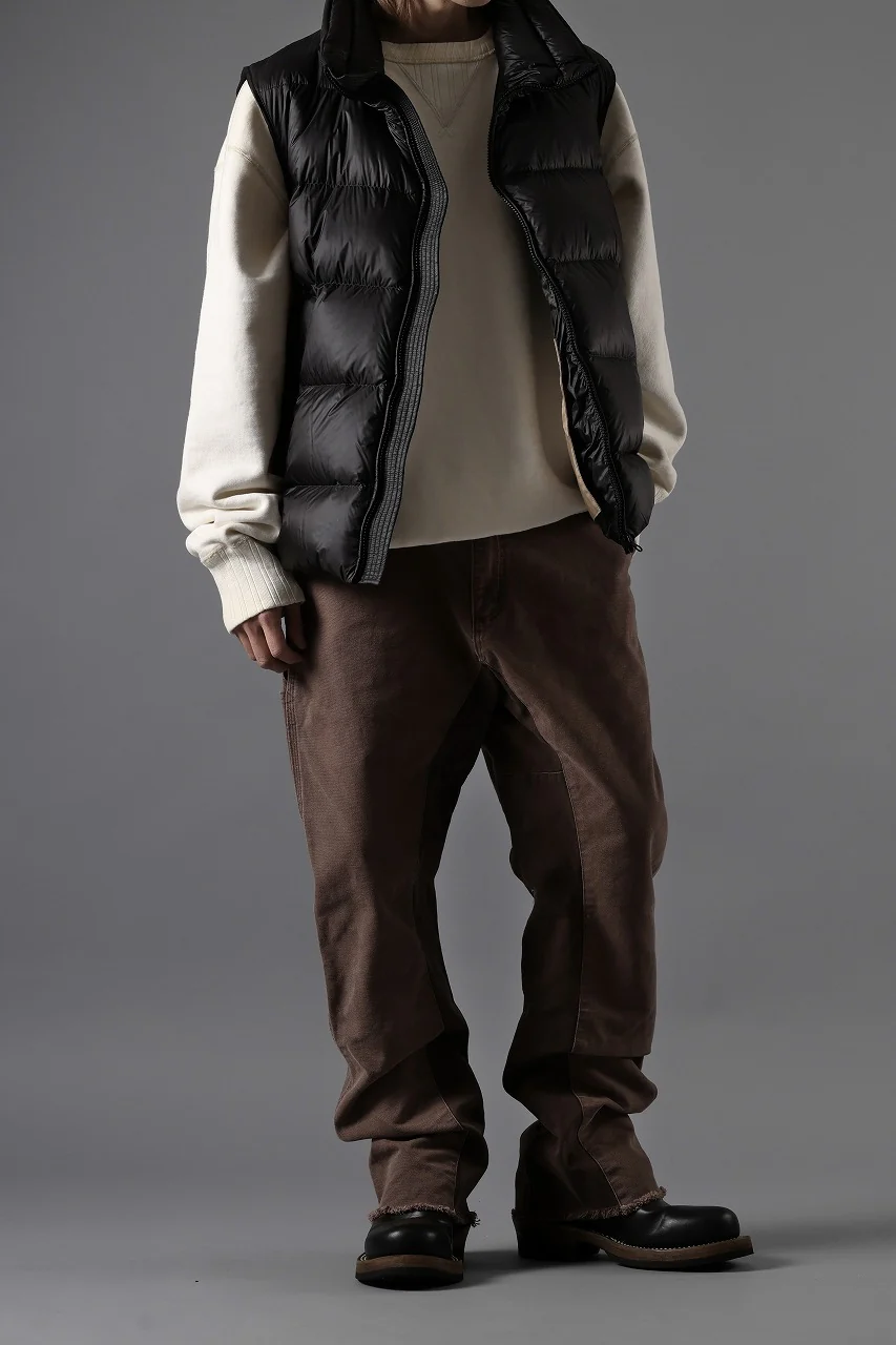 Ten c ASO DOWN VEST / PIECE DYED RIPSTOP 10 DEN + OJJ 11oz (BLACK) - Image 29